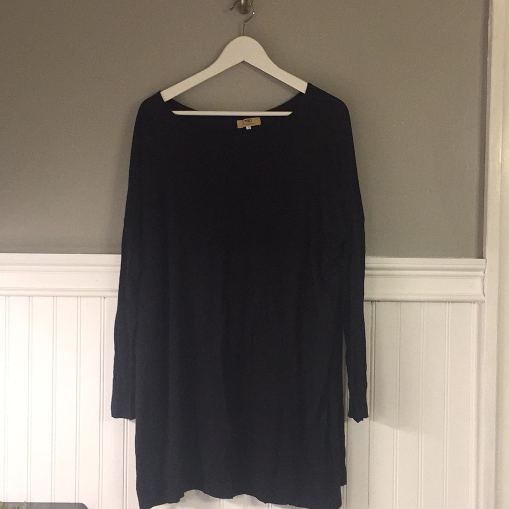 Small Black Long Sleeve Piko Dress